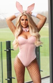 Sensual Bianca Gascoigne as a Pink Bunny in Easter Themed Photoshoot - 2022