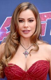 Red Hot Sofia Vergara in O’Blanc Gown at "America's Got Talent" Season 17 Kick-Off Red Carpet