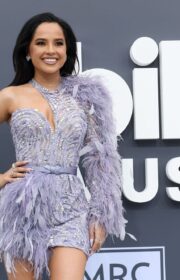 Billboard Music Awards 2022: Becky G in Lilac Zuhair Murad Mini Dress