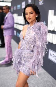 Billboard Music Awards 2022: Becky G in Lilac Zuhair Murad Mini Dress