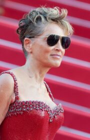 Cannes 2022: Sharon Stone in Red Dolce & Gabbana Dress ‘Elvis’ Premiere