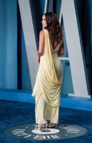 Delightful Adria Arjona in Loewe Dress at the 2022 Vanity Fair Oscars Party