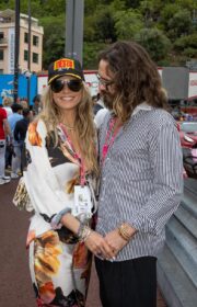 Heidi Klum in Bright Printed Silk Outfit at 2022 Monaco F1 Grand Prix (11 Photos)