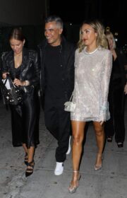 Jessica Alba in Bright Silver Minidress at her 41st Birthday Party in Delilah 2022