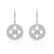 Mappin & Webb Empress Diamond and White Gold Drop Earrings