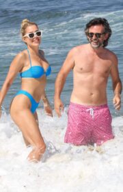 Amazing Sylvie Meis Beach Body in Bikini in Saint Tropez 2022