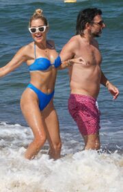 Amazing Sylvie Meis Beach Body in Bikini in Saint Tropez 2022