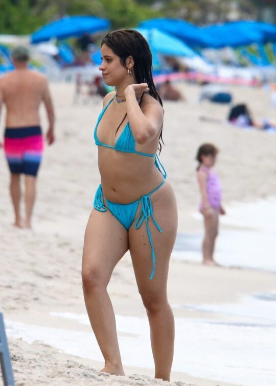 Camila Cabello in Sexy Cheeky Bikini in Miami Beach, Florida 2022