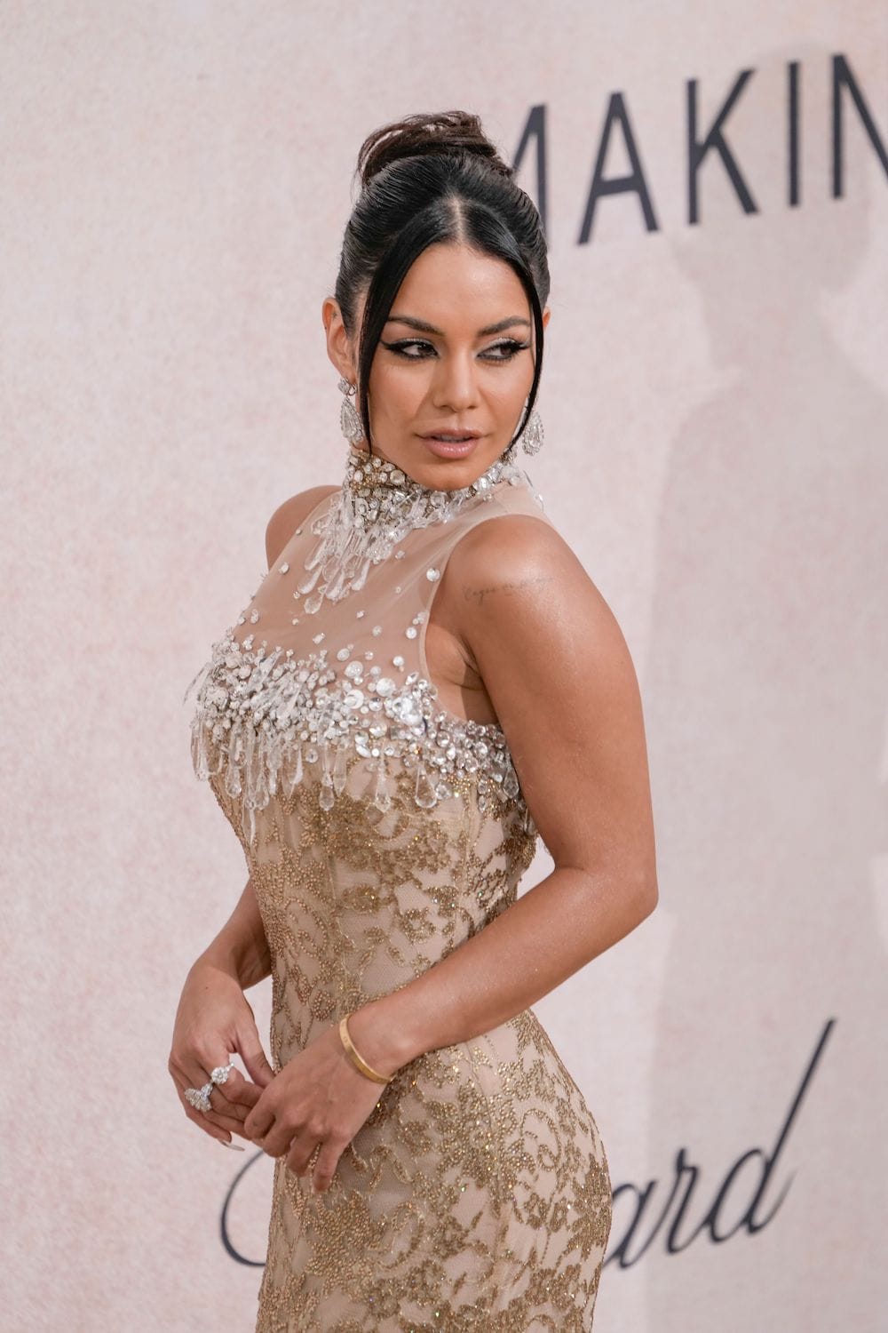 Vanessa Hudgens hit the red carpet in Bohemian style at the 28th amfAR Gala during the 2022 Cannes Film Festival at the Hotel du Cap-Eden-Roc on Thursday (May 26) in Cap d’Antibes, France.