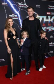 Chris Hemsworth & Elsa Pataky at 'Thor: Love and Thunder' Premiere with their Twins