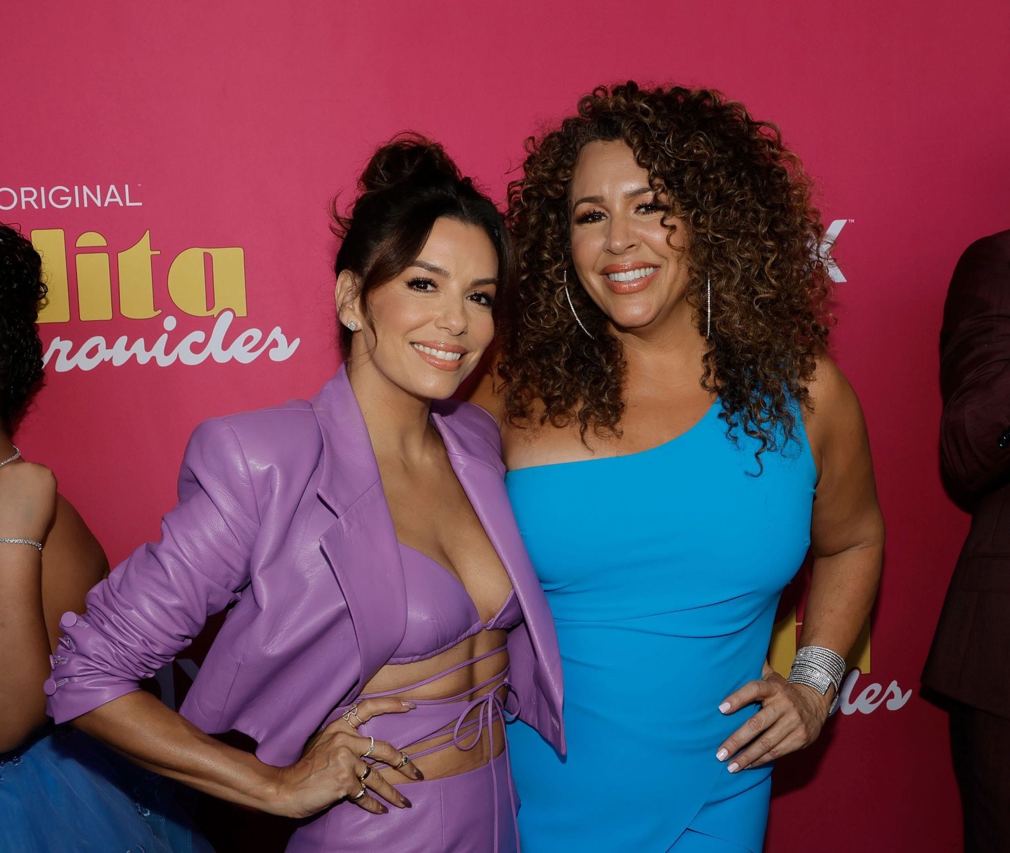 Eva Longoria and Diana Maria Riva on the red carpet at the premiere of Gordita Chronicles.