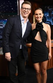 Gorgeous Natalie Portman in Magda Butrym Dress at Jimmy Kimmel Live 2022