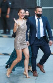 Gorgeous Natalie Portman in Magda Butrym Dress at Jimmy Kimmel Live 2022