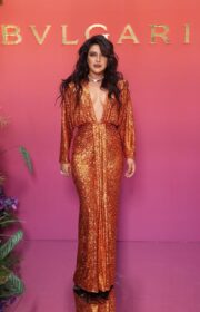 Radiant Priyanka Chopra in Plunging Rasario Dress at Bvlgari High Jewelry Gala 2022