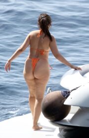 Camila Cabello in Bright Orange Frankies Bikinis Thong in Italy 2022 (43 Photos)