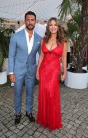 Red Hot Elizabeth Hurley in Plunging Gown at ‘Raffaello Summer Day’ Party 2022
