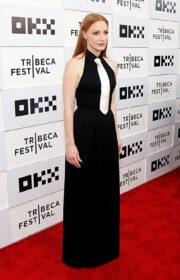 Tribeca Film Festival 2022: Jessica Chastain in Ralph Lauren Dress to 'The Forgiven' Premiere