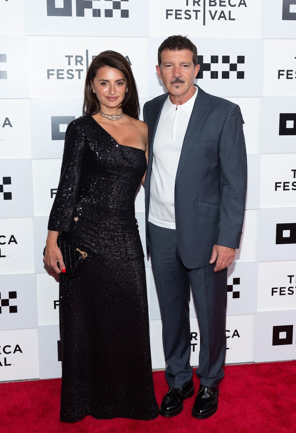 Penelope Cruz and her co-star Antonio Banderas at 'Official Competition' Tribeca Film Festival Premiere.