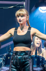 Taylor Swift in Louis Vuitton Performs with HAIM at London Concert 2022