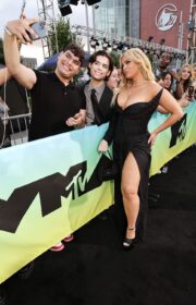 2022 MTV VMAs Red Carpet: Bebe Rexha in Racy Vivienne Westwood Dress