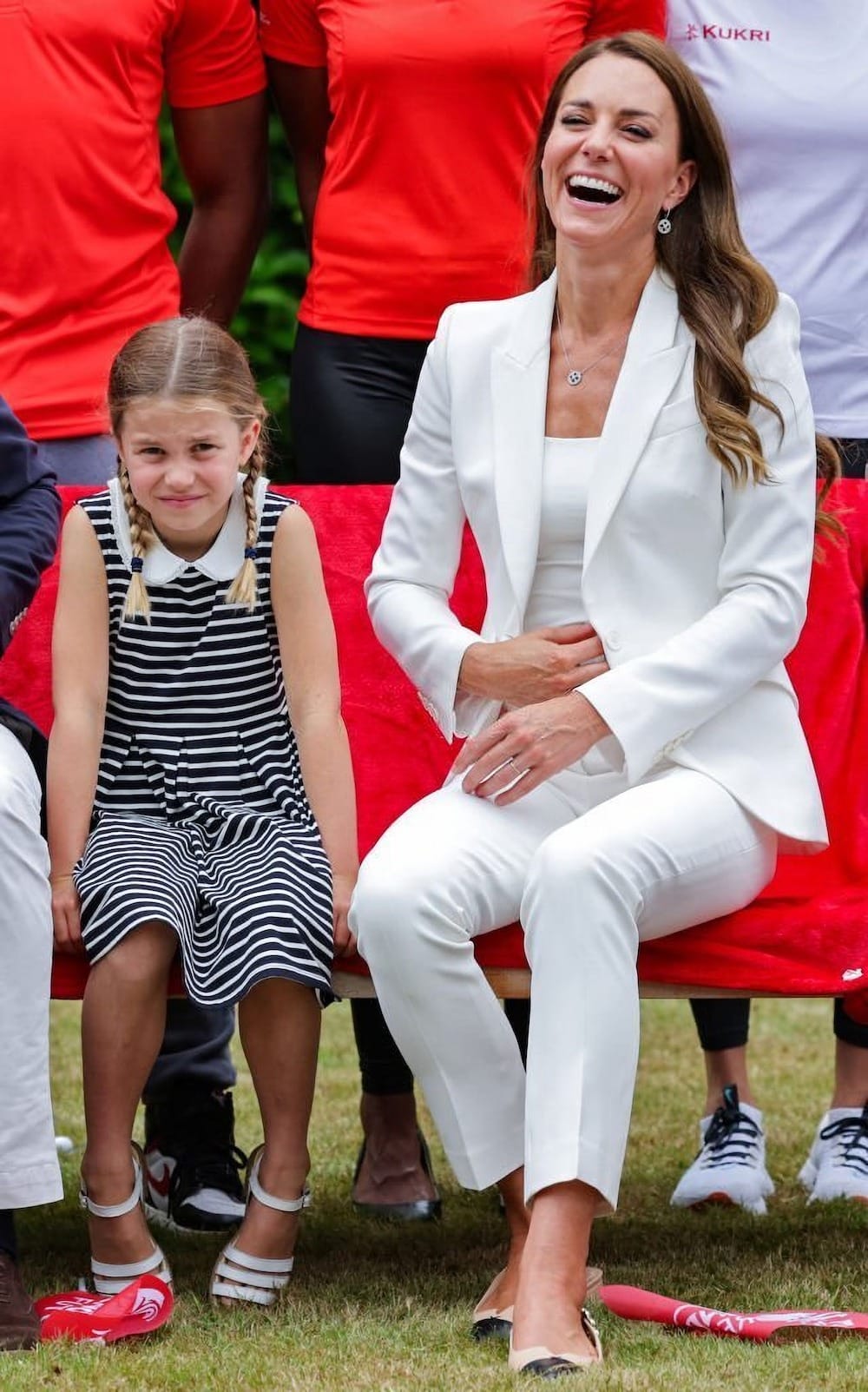 Cute Princess Charlotte with Kate Middleton and Prince William at Commonwealth Games 2022