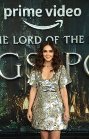 Nazanin Boniadi in Schiaparelli Dress at ‘The Lord Of The Rings: The Rings Of Power’ NYC Screening