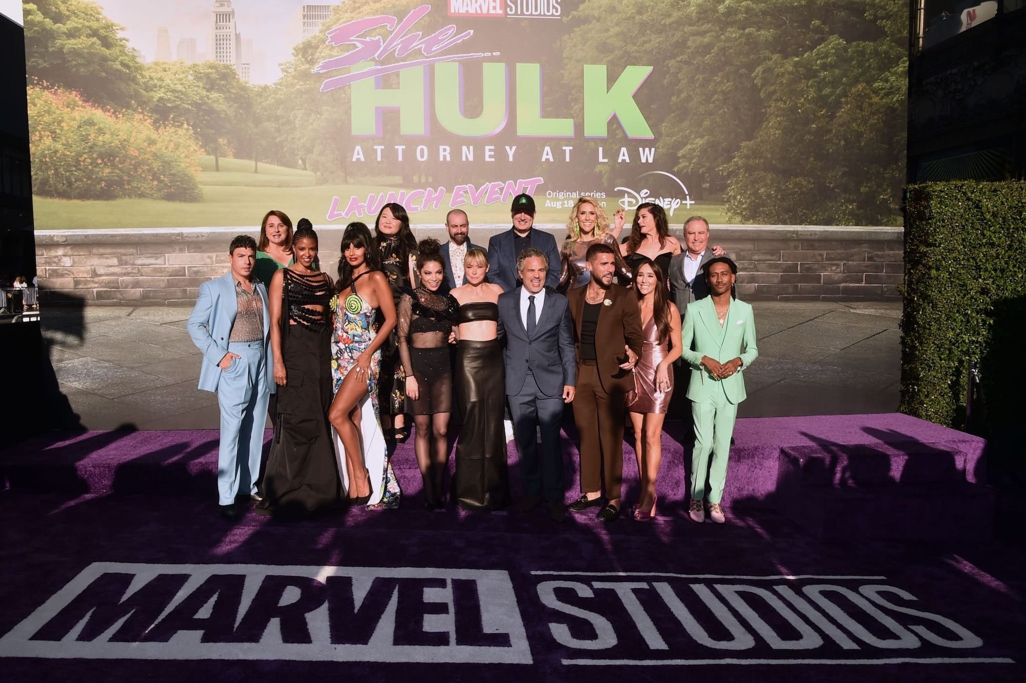 Jameela with the her She-Hulk: Attorney at Law co-stars on the red carpet.