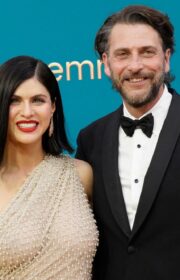 Emmys 2022 Red Carpet: Alexandra Daddario in Dior with Husband Andrew Form