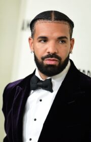 Drake in Velvet Jacket at ‘Amsterdam’ World Premiere in NYC