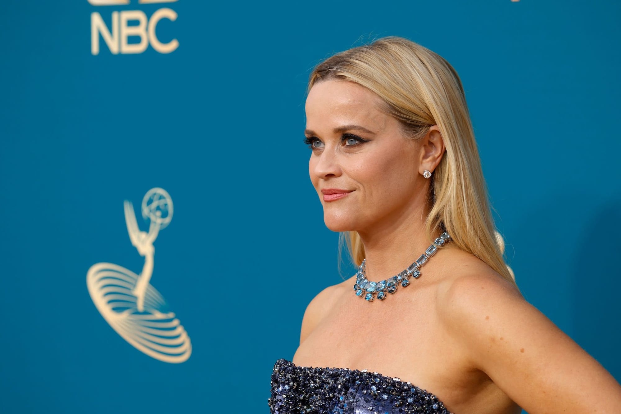 Reese Witherspoon in a beautiful Tiffany & Co. necklace on the red carpet.