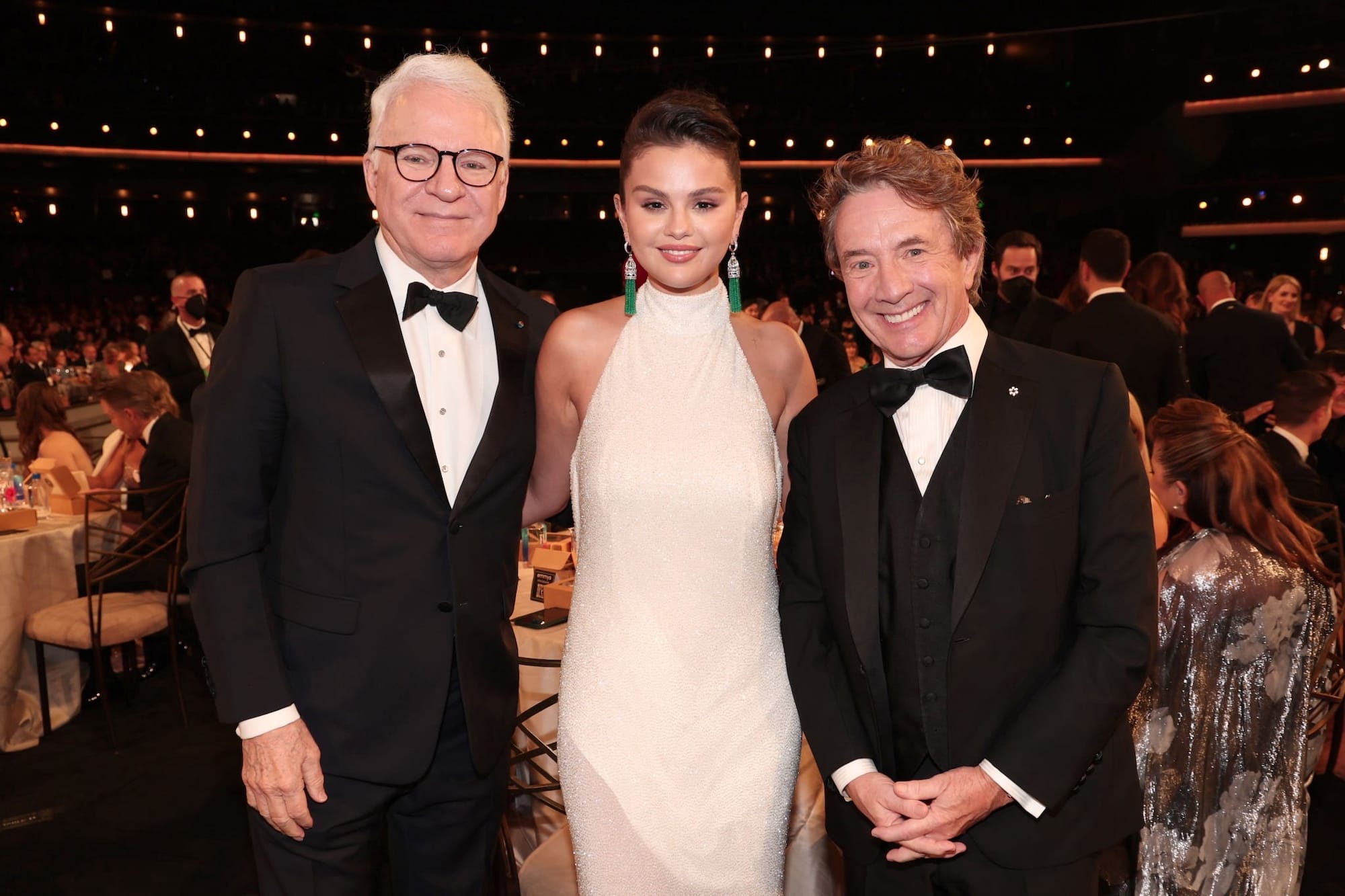 Steve Martin, Selena Gomez and Martin Short at the 2022 Emmys.