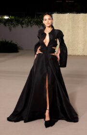 Radiant Bruna Marquezine in Valentino Dress at 2022 Academy Museum Gala