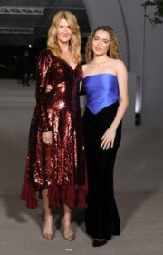Laura Dern in Khaite with Daughter Jaya Harper at 2022 Academy Museum Gala
