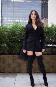 Mila Kunis in Carolina Herrera at ‘Luckiest Girl Alive’ New York Premiere