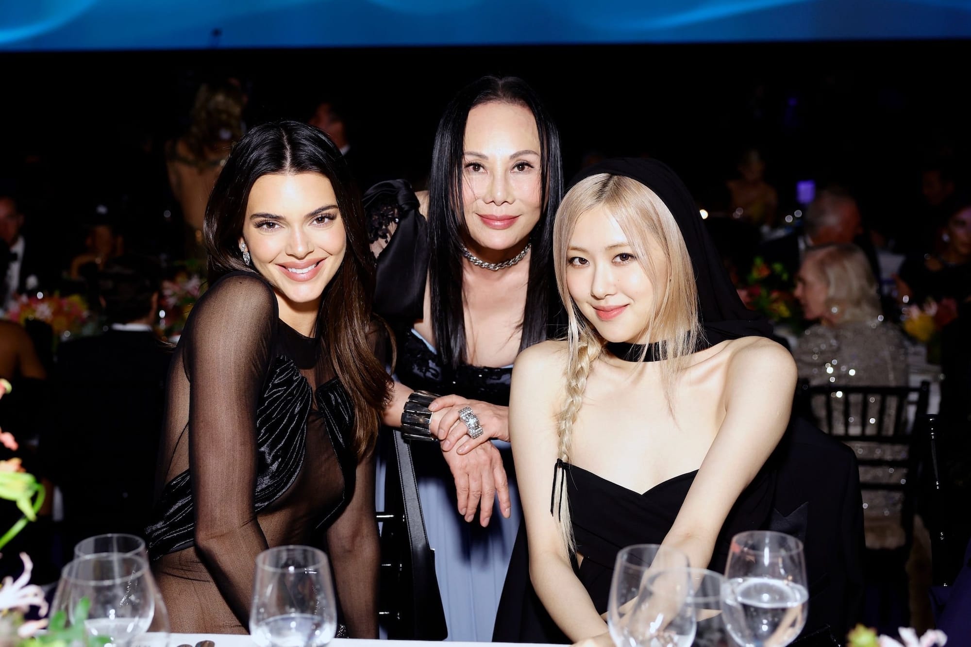 Kendall Jenner With Co-Chair Eva Chow and Blackpink's Rosé.