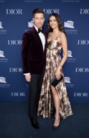 Nina Dobrev in Dior with Boy Friend Shaun White at 2022 Guggenheim International Gala