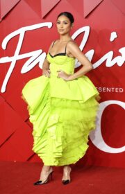 Gorgeous Shay Mitchell in H&M Evening Dress at The Fashion Awards 2022 in London