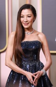 Michelle Yeoh Dazzles in Armani Privé Gown at 2023 Golden Globes Awards