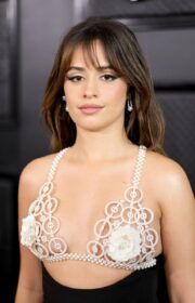 Señorita Singer Camila Cabello in Patbo Bra Top at 2023 Grammy Awards