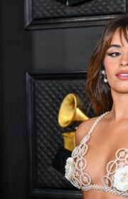 Señorita Singer Camila Cabello in Patbo Bra Top at 2023 Grammy Awards